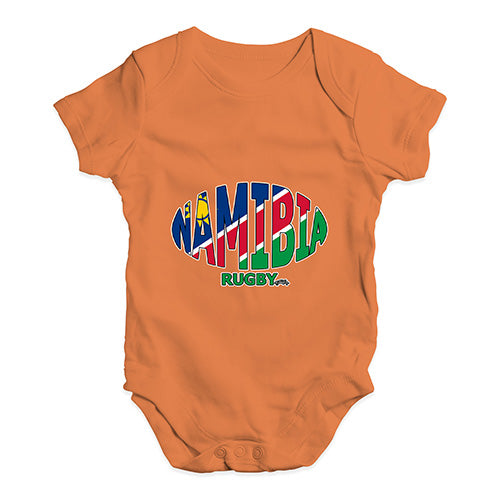 Funny Baby Bodysuits Namibia Rugby Ball Flag Baby Unisex Baby Grow Bodysuit 0-3 Months Orange