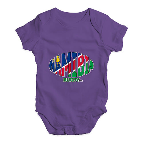 Baby Onesies Namibia Rugby Ball Flag Baby Unisex Baby Grow Bodysuit 3-6 Months Plum