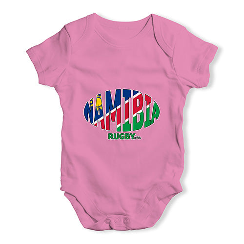 Baby Onesies Namibia Rugby Ball Flag Baby Unisex Baby Grow Bodysuit 3-6 Months Pink