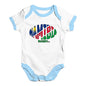 Bodysuit Baby Romper Namibia Rugby Ball Flag Baby Unisex Baby Grow Bodysuit 12-18 Months White Blue Trim