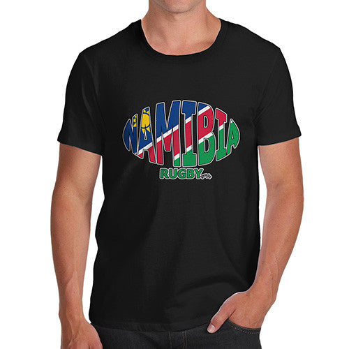 Men's Namibia Rugby Ball Flag T-Shirt