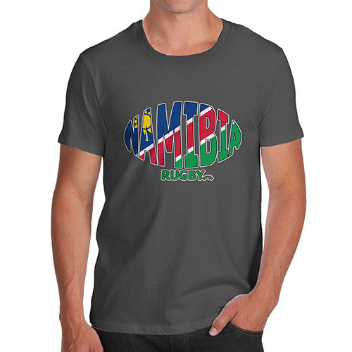 Men's Namibia Rugby Ball Flag T-Shirt