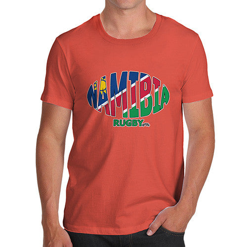 Men's Namibia Rugby Ball Flag T-Shirt