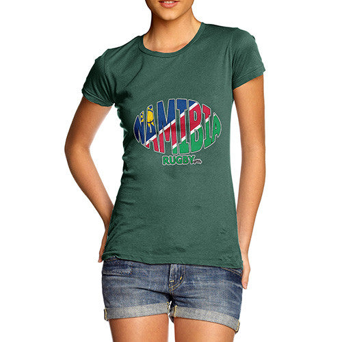 Women's Namibia Rugby Ball Flag T-Shirt