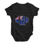 Funny Baby Bodysuits New Zealand Rugby Ball Flag Baby Unisex Baby Grow Bodysuit 12-18 Months Black