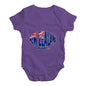 Bodysuit Baby Romper New Zealand Rugby Ball Flag Baby Unisex Baby Grow Bodysuit 12-18 Months Plum