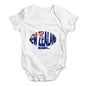 Baby Boy Clothes New Zealand Rugby Ball Flag Baby Unisex Baby Grow Bodysuit Newborn White