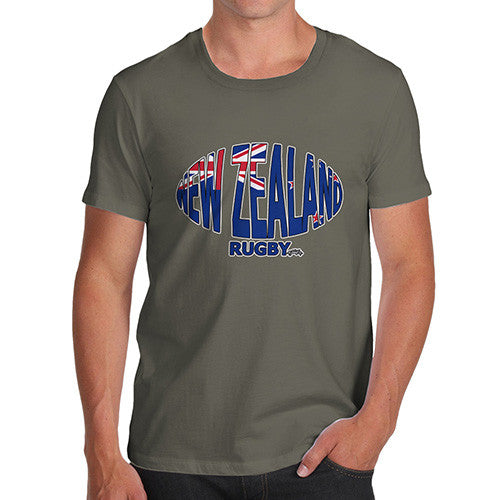 Men's New Zealand Rugby Ball Flag T-Shirt