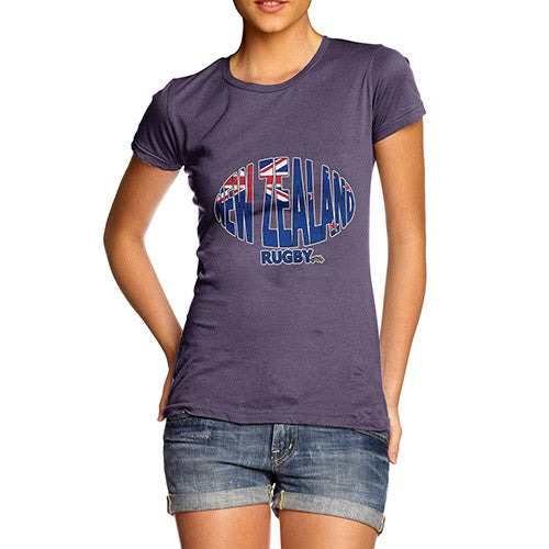 Women's New Zealand Rugby Ball Flag T-Shirt