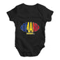 Baby Boy Clothes Romania Rugby Ball Flag Baby Unisex Baby Grow Bodysuit 6-12 Months Black