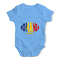 Funny Baby Clothes Romania Rugby Ball Flag Baby Unisex Baby Grow Bodysuit 0-3 Months Blue