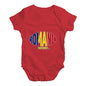 Funny Baby Clothes Romania Rugby Ball Flag Baby Unisex Baby Grow Bodysuit 6-12 Months Red