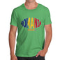 Men's Romania Rugby Ball Flag T-Shirt