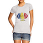 Women's Romania Rugby Ball Flag T-Shirt