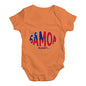 Funny Baby Bodysuits Samoa Rugby Ball Flag Baby Unisex Baby Grow Bodysuit 12-18 Months Orange