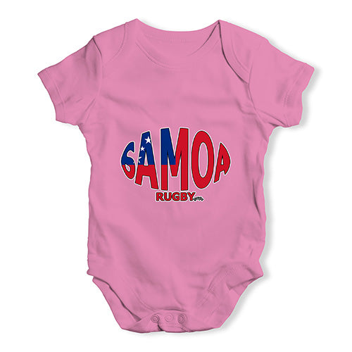 Baby Onesies Samoa Rugby Ball Flag Baby Unisex Baby Grow Bodysuit 6-12 Months Pink