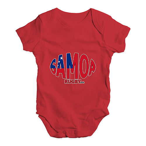 Bodysuit Baby Romper Samoa Rugby Ball Flag Baby Unisex Baby Grow Bodysuit 12-18 Months Red