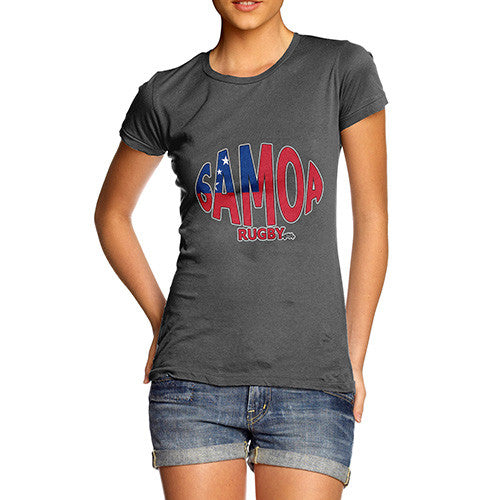 Women's Samoa Rugby Ball Flag  T-Shirt