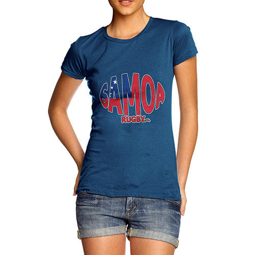 Women's Samoa Rugby Ball Flag  T-Shirt