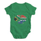 Funny Infant Baby Bodysuit Onesies South Africa Rugby Ball Flag Baby Unisex Baby Grow Bodysuit 3-6 Months Green