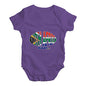 Bodysuit Baby Romper South Africa Rugby Ball Flag Baby Unisex Baby Grow Bodysuit Newborn Plum