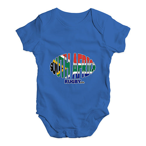 Baby Boy Clothes South Africa Rugby Ball Flag Baby Unisex Baby Grow Bodysuit 18-24 Months Royal Blue