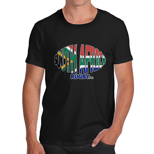 Men's South Africa Rugby Ball Flag T-Shirt