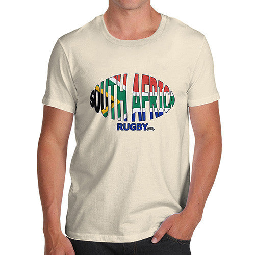 Men's South Africa Rugby Ball Flag T-Shirt