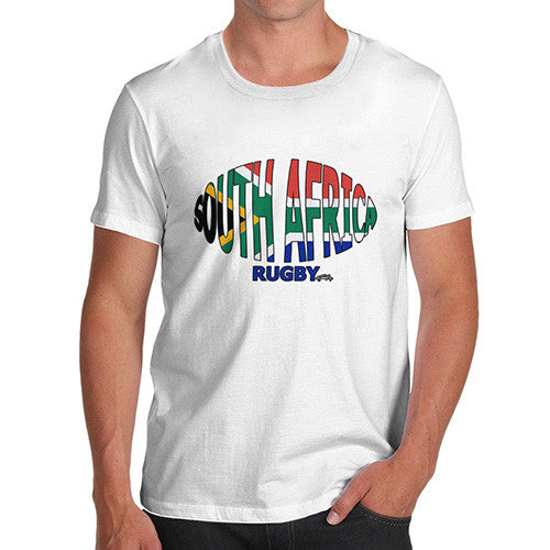 Men's South Africa Rugby Ball Flag T-Shirt