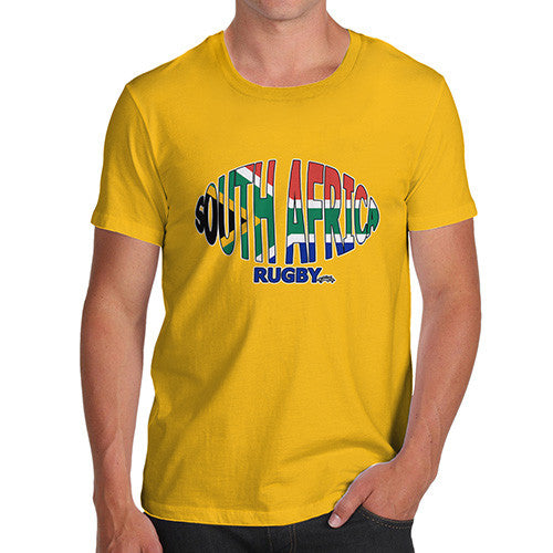 Men's South Africa Rugby Ball Flag T-Shirt