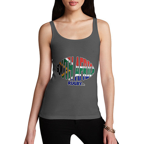 Women's South Africa Rugby Ball Flag Tank Top