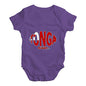 Babygrow Baby Romper Tonga Rugby Ball Flag Baby Unisex Baby Grow Bodysuit 0-3 Months Plum