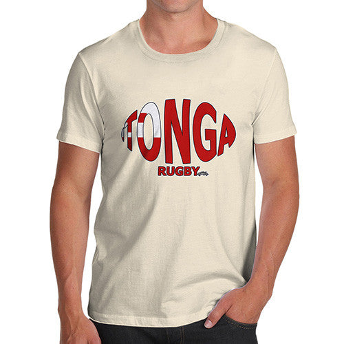 Men's Tonga Rugby Ball Flag T-Shirt