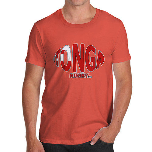 Men's Tonga Rugby Ball Flag T-Shirt