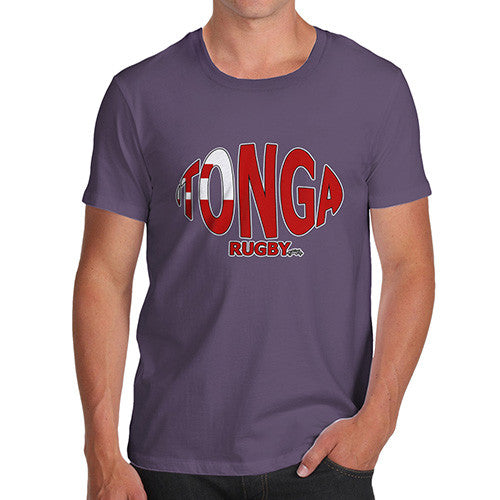 Men's Tonga Rugby Ball Flag T-Shirt