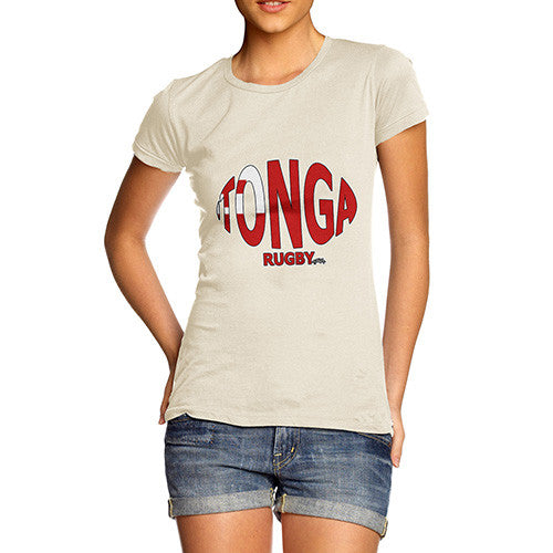 Women's Tonga Rugby Ball Flag T-Shirt