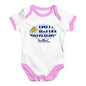 Cute Infant Bodysuit Uruguay Rugby Ball Flag Baby Unisex Baby Grow Bodysuit 18-24 Months White Pink Trim