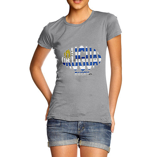 Women's Uruguay Rugby Ball Flag T-Shirt