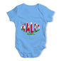 Baby Girl Clothes Wales Rugby Ball Flag Baby Unisex Baby Grow Bodysuit 12-18 Months Blue