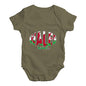 Bodysuit Baby Romper Wales Rugby Ball Flag Baby Unisex Baby Grow Bodysuit 18-24 Months Khaki