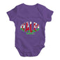 Babygrow Baby Romper Wales Rugby Ball Flag Baby Unisex Baby Grow Bodysuit 6-12 Months Plum