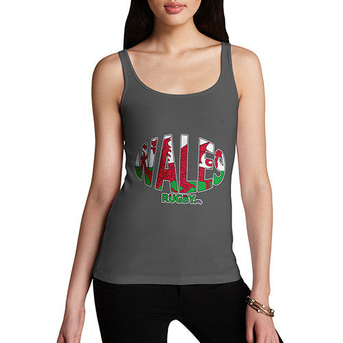 Women's Wales Rugby Ball Flag Tank Top