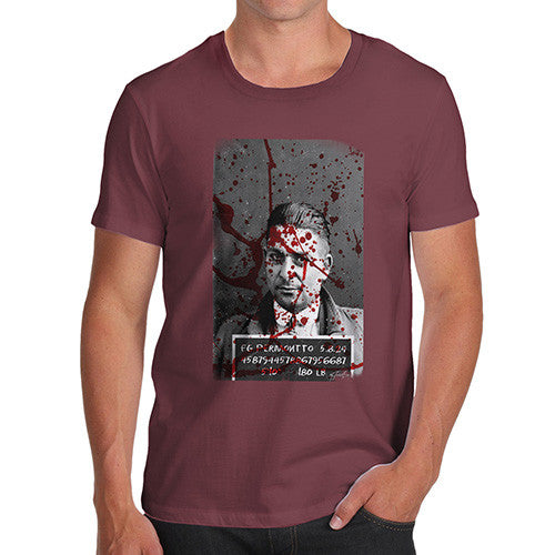 Men's Blood Splatter Mugshot T-Shirt