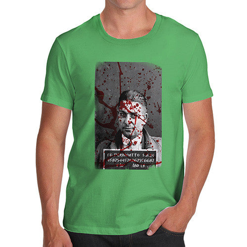 Men's Blood Splatter Mugshot T-Shirt