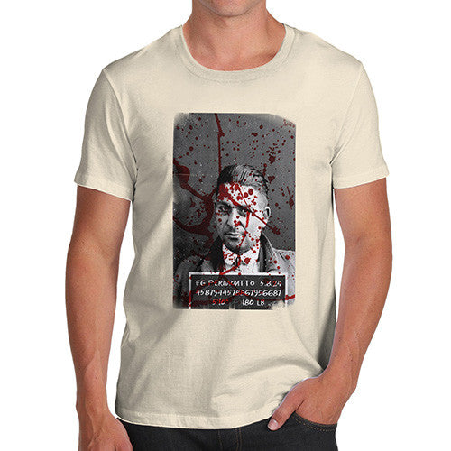 Men's Blood Splatter Mugshot T-Shirt