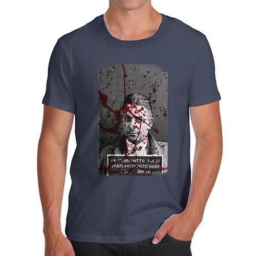 Men's Blood Splatter Mugshot T-Shirt