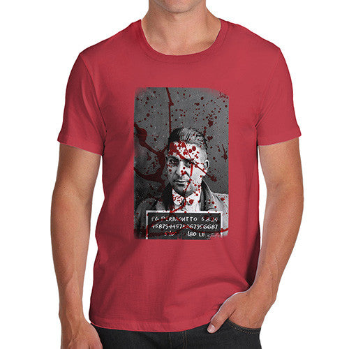 Men's Blood Splatter Mugshot T-Shirt