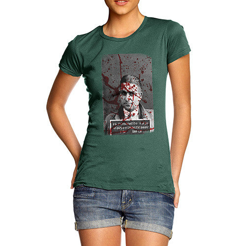 Women's Blood Splatter Mugshot T-Shirt