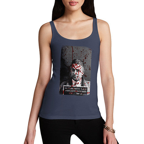 Women's Blood Splatter Mugshot Tank Top