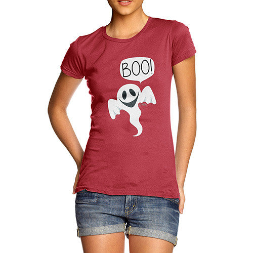 Women's Friendly Ghost Boo T-Shirt